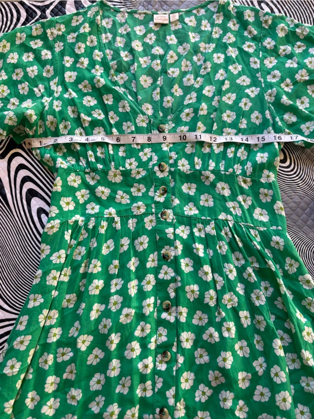 Billabong Green Floral Button-Front Maxi Dress - Picture 6 of 8